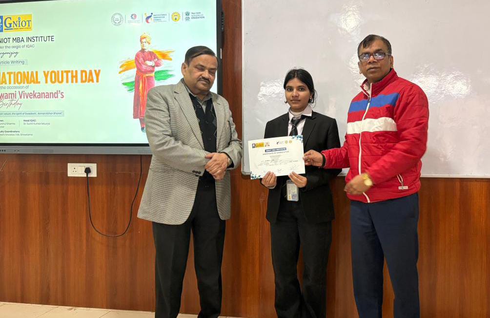National Youth Day Article Writing Competition at GNIOT MBA
